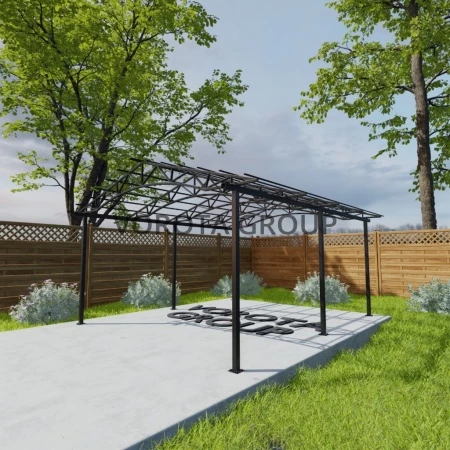 Двухскатный навес без кровли 4500*8000